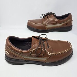 SureFit Barbados Mens Brown Leather Boat Shoes Size 14 Wide S175-2 Loafers